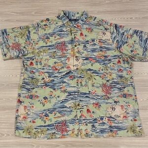 Polo Ralph Lauren Hawaiian Button Up Shirt Fish Sea Life Colorful Men’s Mens 3XL